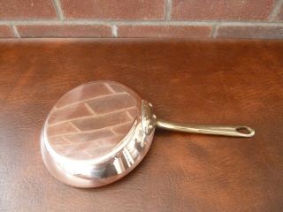 Vintage French 18cm Copper Frying Pan with Tin Lining Weight 0.  65kgs 3
