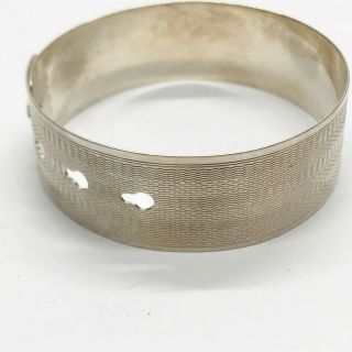 VINTAGE SOLID STERLING SILVER CHARLES HORNER CHESTER WRAP ROUND LADIES BANGLE 2