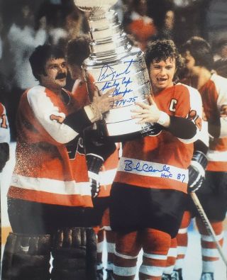 Autographed 16x20 Bobby Clarke & Bernie Parent Philadelphia Flyers Photo - W/coa