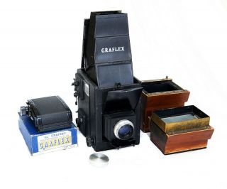 R.  B.  Graflex Series B 2 1/4 X 3 1/4 W/ Kodak 127mm F - 4.  5 Ektar Lens.