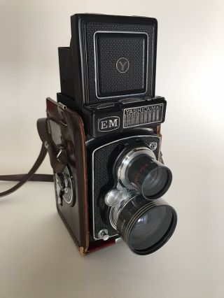 Yashica Mat Em Tlr Camera With Additional Sun Wide Angle Lens