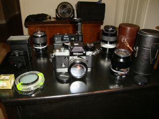 Nikon F2 Photomic 35mm Slr Vintage Film Camera W/ Nikkor 50mm F1.  4 Lens,