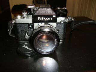 Nikon F2 Photomic 35mm SLR vintage film camera w/ Nikkor 50mm f1.  4 lens, 2