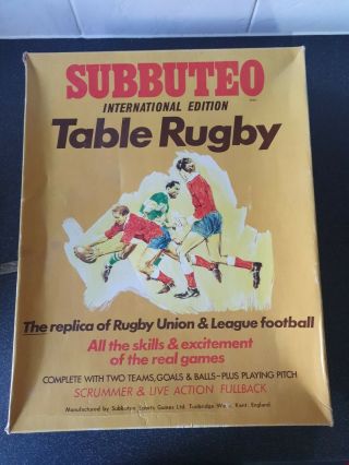 Rare Vintage Subbuteo Table Rugby International Edition 1970
