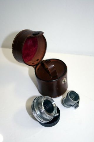 Canon Serenar 35mm F/3.  5 Ltm Leica M39 Lens,  Finder & Case,  Clad By Youxin Ye