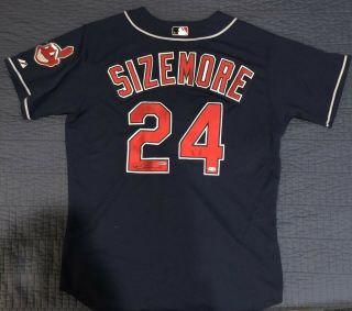 Grady Sizemore Signed Cleveland Indians Majestic Jersey (UDA & MLB Hologram) 2