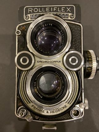 Rolleiflex F&h 3.  5f Carl Zeiss Planar 75mm F3.  5 Tlr Camera