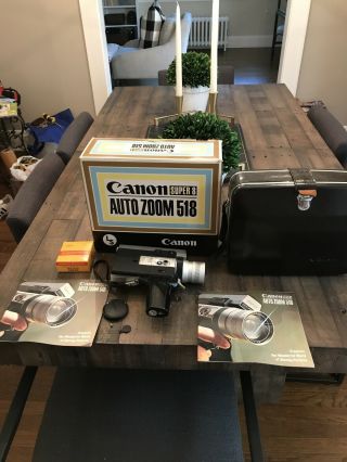 Canon Auto Zoom 518 8 Movie Camera With Case & Box