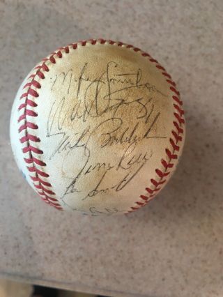 1988 Boston Red Sox Team Signed Baseball Clemens Boggs Rice Beckett Authentics 3