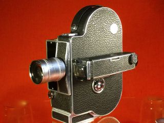 Paillard Bolex H16 M 16mm Camera With Angenieux 10mm F;1.  8 Lens