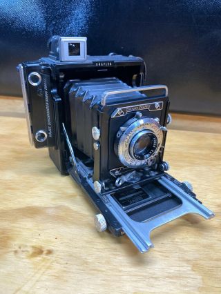 Graflex Century Graphic Folding Film Camera Kodak Ektar 4.  5 101 Supermatic