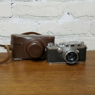 Vintage Leica Drp 35mm Camera Ernst Leitz Wetzlar No 513612 Summar Lens & Case