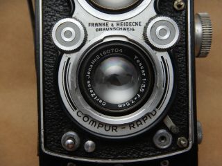Vintage Rolleiflex Automat Type 2 II S/N 662424 with CZJ 75mm f/3.  5 Tessar Lens 2