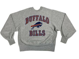 Vintage Buffalo Bills Nfl Sweatshirt Size Medium Pullover Big Logo Crewneck Rare