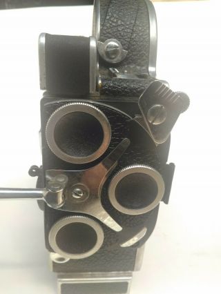 Bolex H16 Reflex 16mm movie camera with 4 kern lenses and two others 3