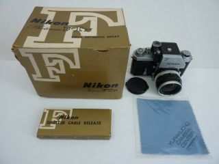 Nikon F Photomic Ftn 35mm Slr Film Camera With Nippon Kogaku F/2.  8 35mm Lens