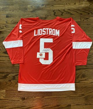Nicklas Lidstrom Detroit Red Wings 5 Signed Autographed Jersey Paas