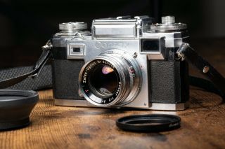Zeiss Ikon Contax Camera W/carl Zeiss Sonnar 1:2 50mm Lens