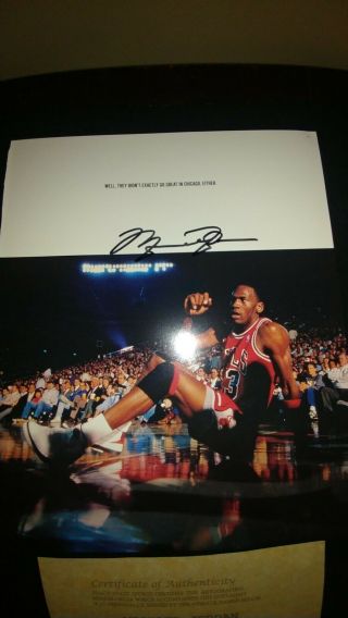 Huge Michael Jordan Signed 10 X 12 Inch Cut Page Autograph Signature Auto