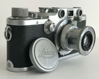 Leica Drp Ernst Leitz Wetzlar 415517 Elmar F = 5 Cm 1:35 Rangefinder W/lens Cap