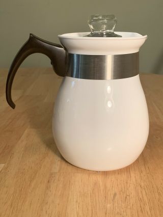 Vintage Corning Ware Stove Top 6 Cup Coffee Pot Kettle Kitchenware