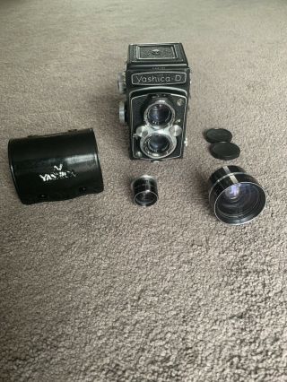 Yashica - D Tlr Medium Format 120 Camera With Extra Wide Angle Lens