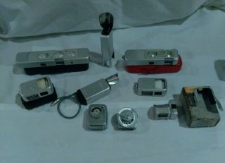 2 Minox Wetzlar Iii & C Subminiature Spy Film Camera W/ Leather Case