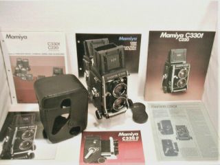 Mamiya C330f 6x6 Tlr W/80mm F/2.  8 Blue Dot Lens,  Case,  O/m,  Documentation -