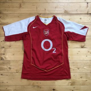 Mens Vintage Rare Nike Total 90 Arsenal O2 Home 2004 - 2005 Football Shirt - Medium