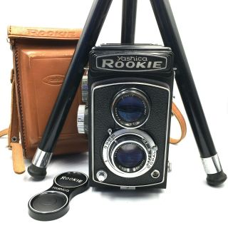 [mint] Yashica Rookie Wt Mask Tlr Medium Format Camera Lens Yashimar 3.  5 80mm