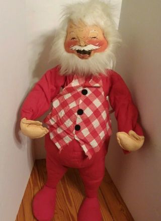 Vintage Annalee Mobilitee Doll Christmas Santa Claus 28 " Self Standing 1971