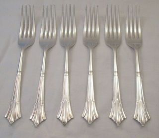 Good Vintage Set Of 6 Silver Plated Dessert Forks - Albany Pattern