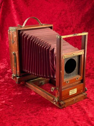 Kodak Empire State No.  2 View Camera Large Format 5 X 7,  Red Bellows