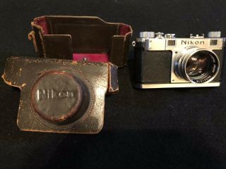 Nikon S Rangefinder Camera With Case And Lense