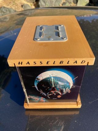 Hasselblad Wood Paper Metal Dealer Nasa Display Stand For Cameras Rare As Heck