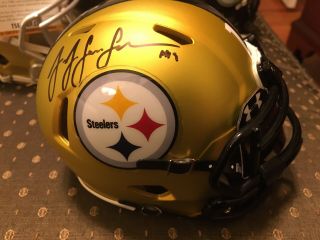 Ju Ju Smith - Schuster Pittsburgh Steelers Mini Speed Blaze Auto Helmet Jsa