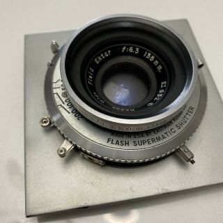 Vintage Kodak Wide Field Ektar 135mm F:6.  3 Flash Supermatic Shutter Lens Board