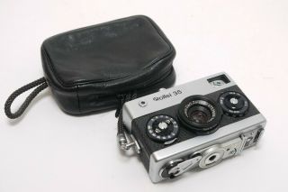 Rollei 35 (germany Made) Chrome With Carl Zeiss 40mm F3.  5 Tessar,  Strap & Case