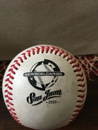 Official 2019 - 2020 Serie Del Caribe Game Baseball Signed By Juan Gonzalez
