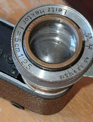 Leica II Ernst Leitz Wetzlar D.  R.  P.  № 50027 Leitz Hektor f = 5 cm 12,  5 3