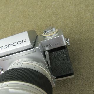VINTAGE Topcon RE SLR Camera With RE Auto - Topcor 1:1.  4 f=58mm Lens 3
