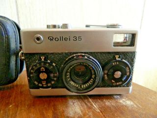 Rollei 35 - Germany 35 mm film camera Early model w/40 mm lens 3013934 3