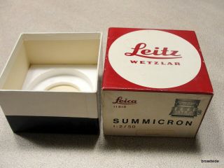 Leica Leitz Summicron 1:2/50 Box Only - 11818