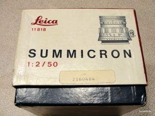 Leica Leitz Summicron 1:2/50 box only - 11818 2