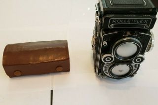 ROLLEI ROLLEIFLEX 3.  5F TLR CAMERA W/ZEISS PLANAR 75MM LENS WITH ACCESSORIES 3