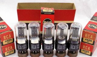 Scarce Sleeve of N.  O.  S Vintage RCA 45Z5 Vacuum Tubes w/Matching Codes 3