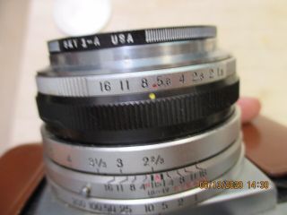 Vintage 35 mm Aires 35 - V Rangefinder Camera Body & 4.  5 cm f:1.  5 S Coral Lens 3
