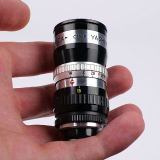 { } Yashica Cine Yashinon 6.  5mm F1.  4 D Mount Lens For 8mm Camera 2