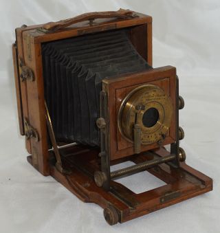 J.  Lancaster Instantograph B.  B.  1902 Quarter Plate Camera W/ Brass Lens