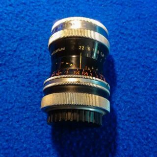 Kern Switar 10mm,  F1.  6 Wide Angle Lens.  " C " Mount